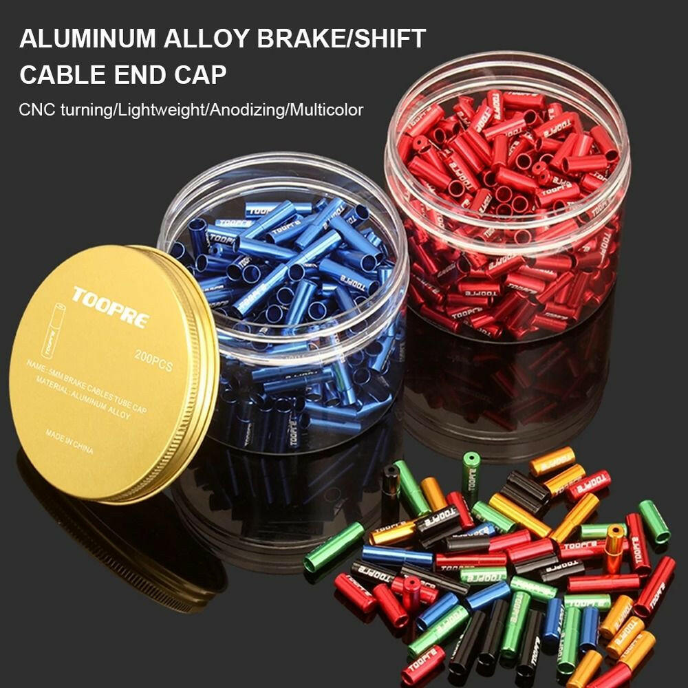 10pcs/lot Bicycle Cable Cap Aluminum Alloy 4mm 5mm MTB Mountain Road Bike Shift Brake Cable Ends Line Cap Wire Tube Plugs-WAYBIKER