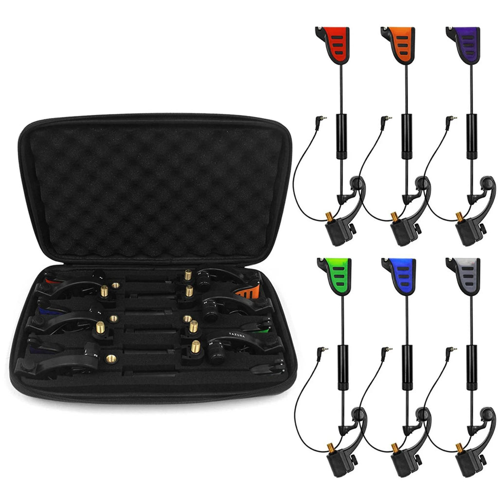 Fishing Swinger Set LED Bite Indicator Illuminated Swinger with Storage Case Fishing Tackle For Outdoor Fishing-WAYBIKER