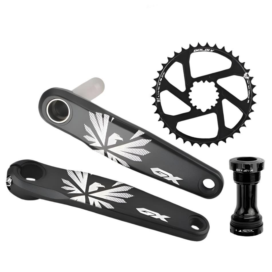 GX Bicycle Crankset GXP MTB Bike Crank Chainring Bike 170mm 175mm Black 0 Degree 30T 32T 34T 36T 38T Aluminum Alloy with Bottom-WAYBIKER