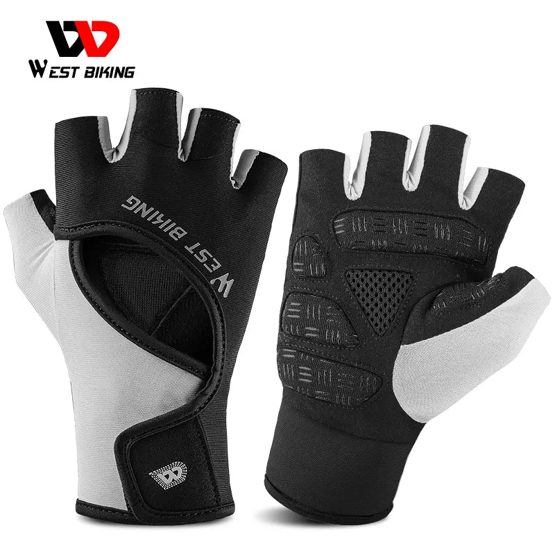 WEST BIKING Summer Half Finger Cycling Gloves Breathable Anti Slip Sport Bicycle Gloves Women Men MTB Road Bike Fitness Gloves-WAYBIKER