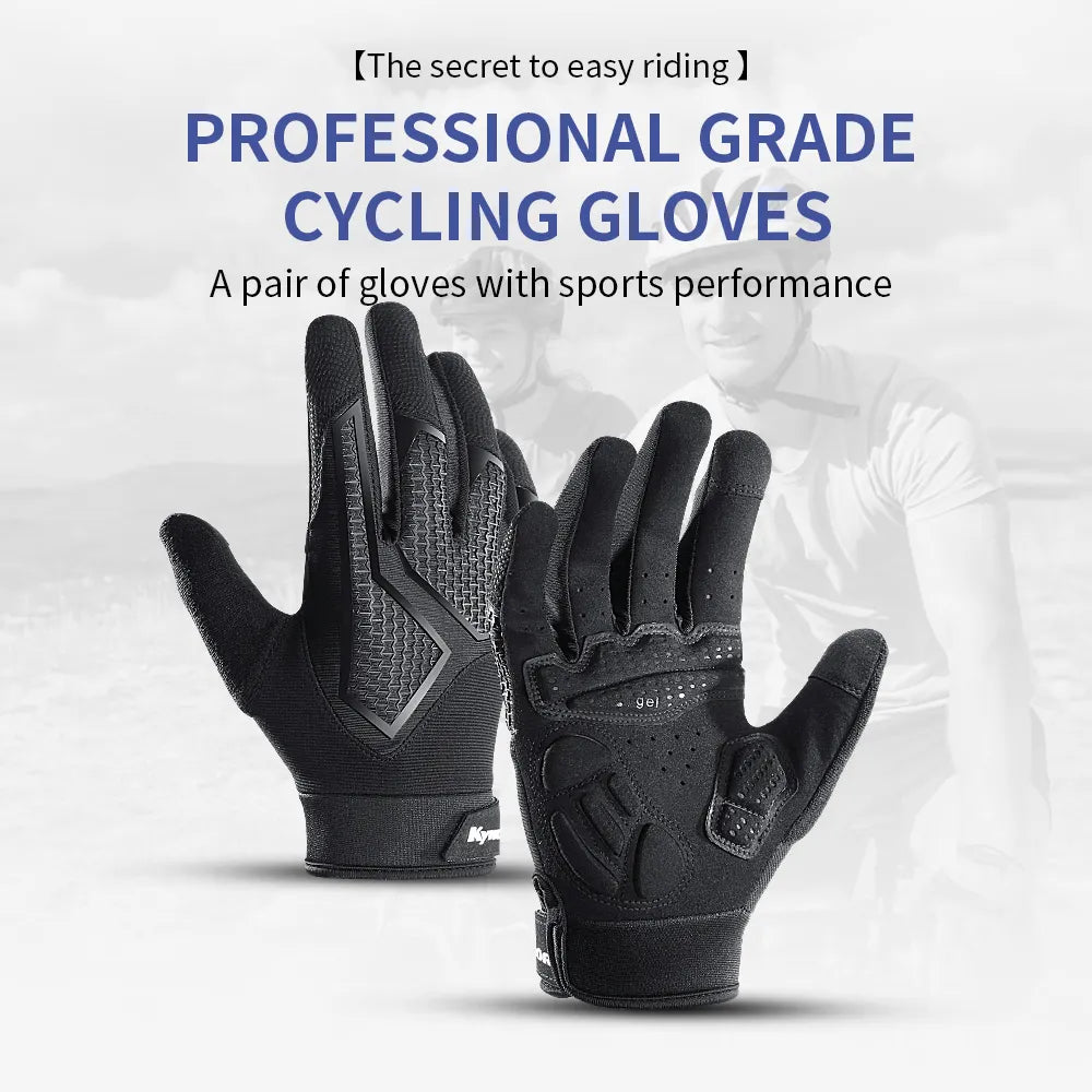 Spring Autumn MTB Cycling Gloves Breathable Non-Slip Shock-Absorbing Touch Screen Black Tactical Gloves Motorcycle Gloves Men-WAYBIKER