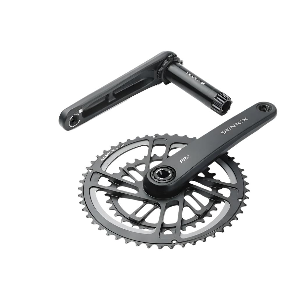 SENICX PR2 Road Bike Crank GXP Crankset 165/172/175mm CNC 50-34/52-36/53-39T 30/46T Double Chainring DUB Crankset-WAYBIKER