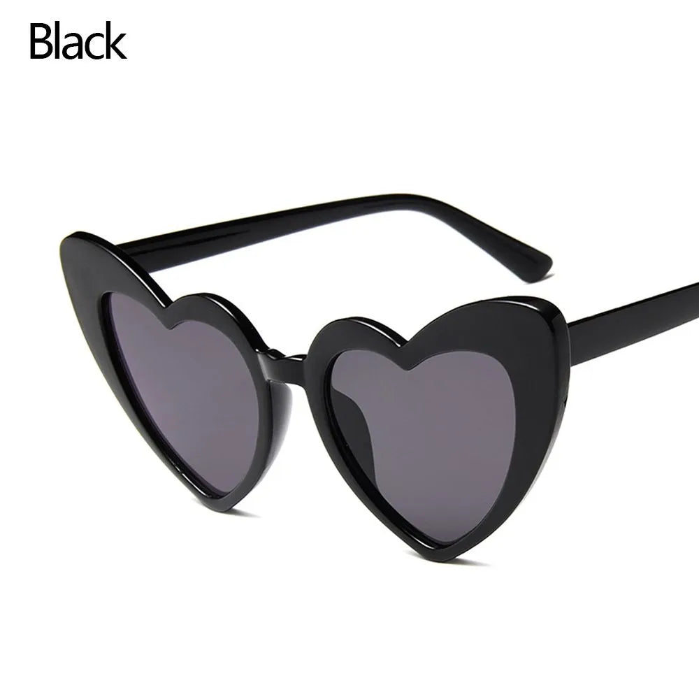 Love Heart Shaped Sunglasses Women Big Frame Fashion Cute Sexy Retro Cat Eye Vintage Sun Glasses UV400 Protection Unisex Eyewear-WAYBIKER