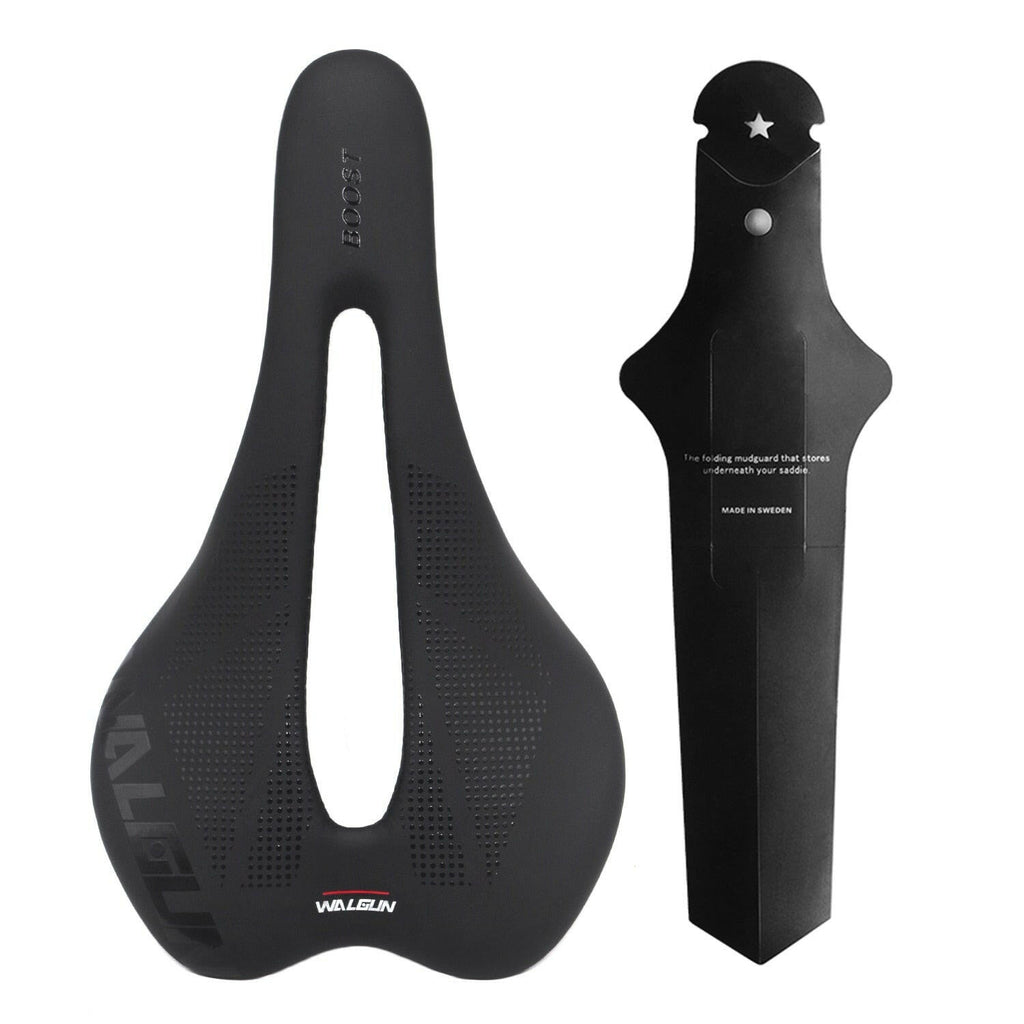 WALGUN BOOST selle bike saddle 250mm 148mm super flow for men women road mtb mountain bike seat bicycle saddle parts black white-WAYBIKER