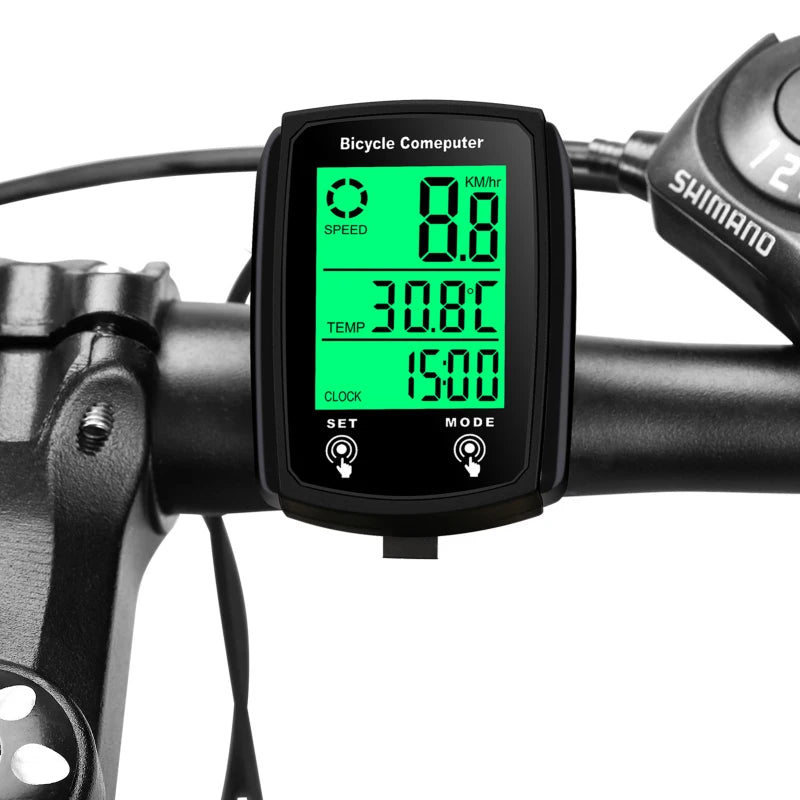 Multifunction Wired Bike Computer Waterproof Touch 19 Functions Bicycle Computer Waterproof Speedometer Odometer with Backlight-WAYBIKER