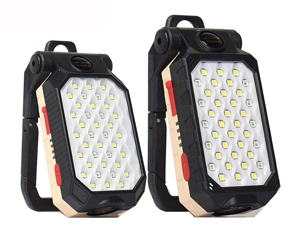 High Power LED Flashlight Rechargeable COB Work Light Adjustable Waterproof Camping Lantern Magnet With Power Display-WAYBIKER
