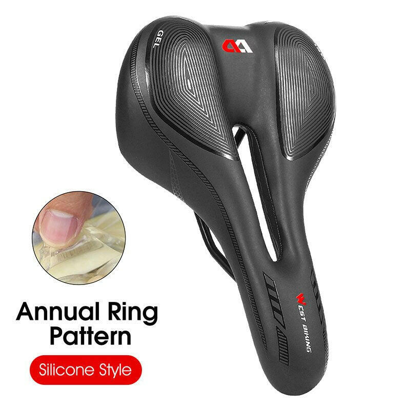 WEST BIKING Bicycle Seat Saddle MTB Road Bike Saddle Mountain Bike Racing Saddle PU Breathable Soft Seat Ergonomic Cushion-WAYBIKER