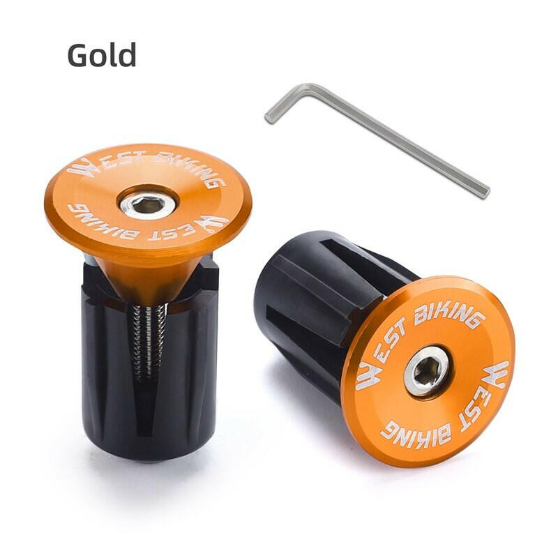 WEST BIKING Colorful Handlebar End Plugs With Tools Alunimum Alloy Road Bike MTB Handle Bar End Cap Expansion Plugs 22-24mm-WAYBIKER