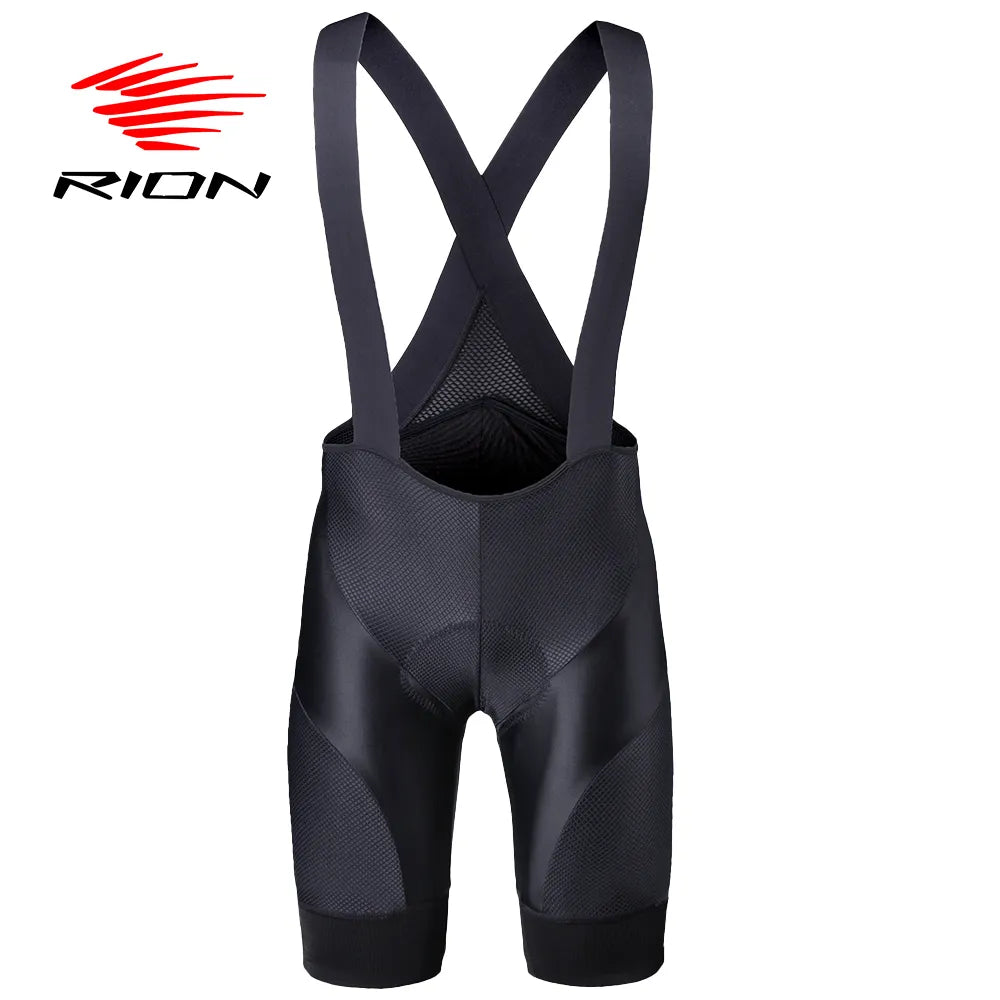 RION Men Cycling Shorts Mountain Bike MTB Bib Tights Bicycle Clothing 3D Padded Pockets Reflective Medium Distance Sports Wear-WAYBIKER
