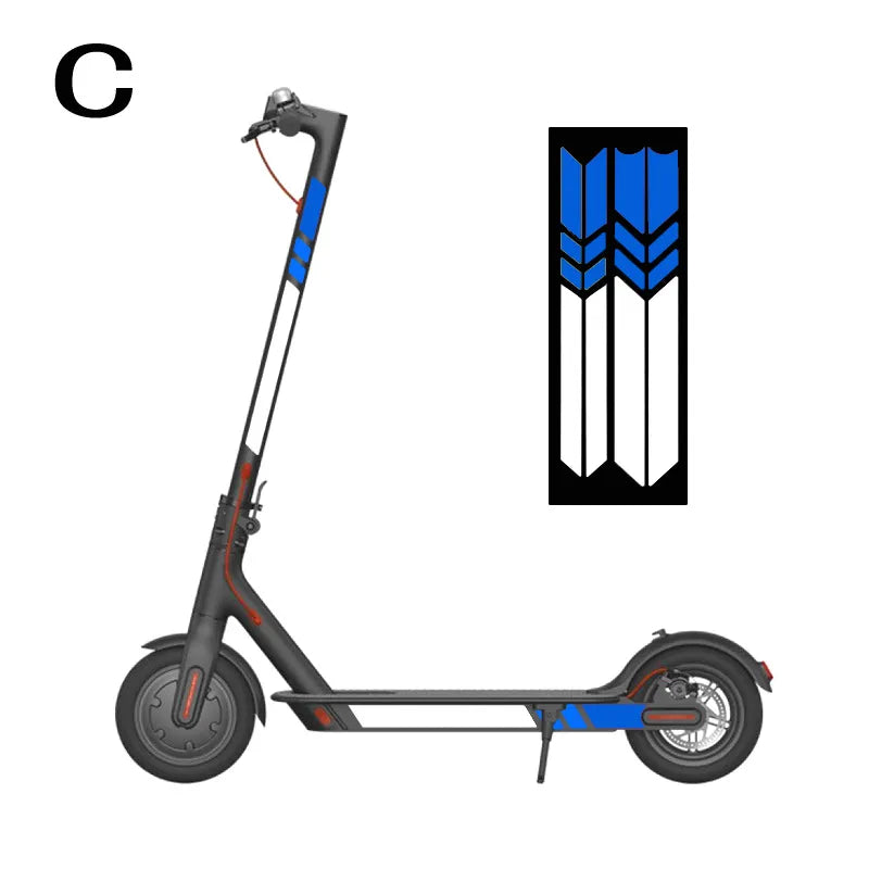 Scooter Sticker Reflective PVC Scooter Decal Waterproof Night Riding Warning Strip for Xiaomi Mijia M365-WAYBIKER