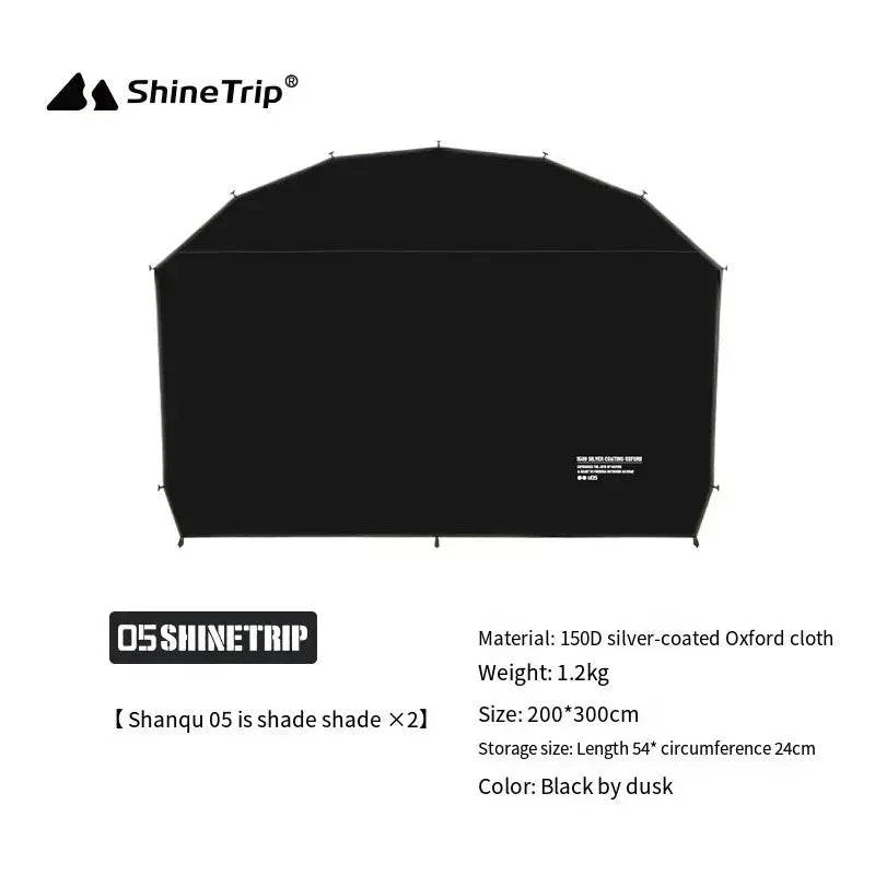 ShineTrip Outdoor Round Dome Canopy Tent Multiplayer Waterproof Sunproof Camping Oversized Enclosure Fabric Mesh Dome Set-WAYBIKER