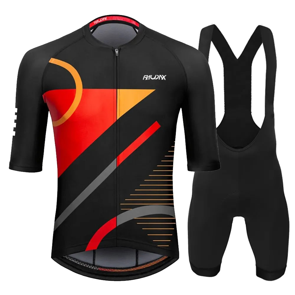 Raudax Men Summer Cycling Clothing Sets Breathable Mountain Bike Cycling Clothes Youth Ropa Ciclismo Verano Triathlon Suits