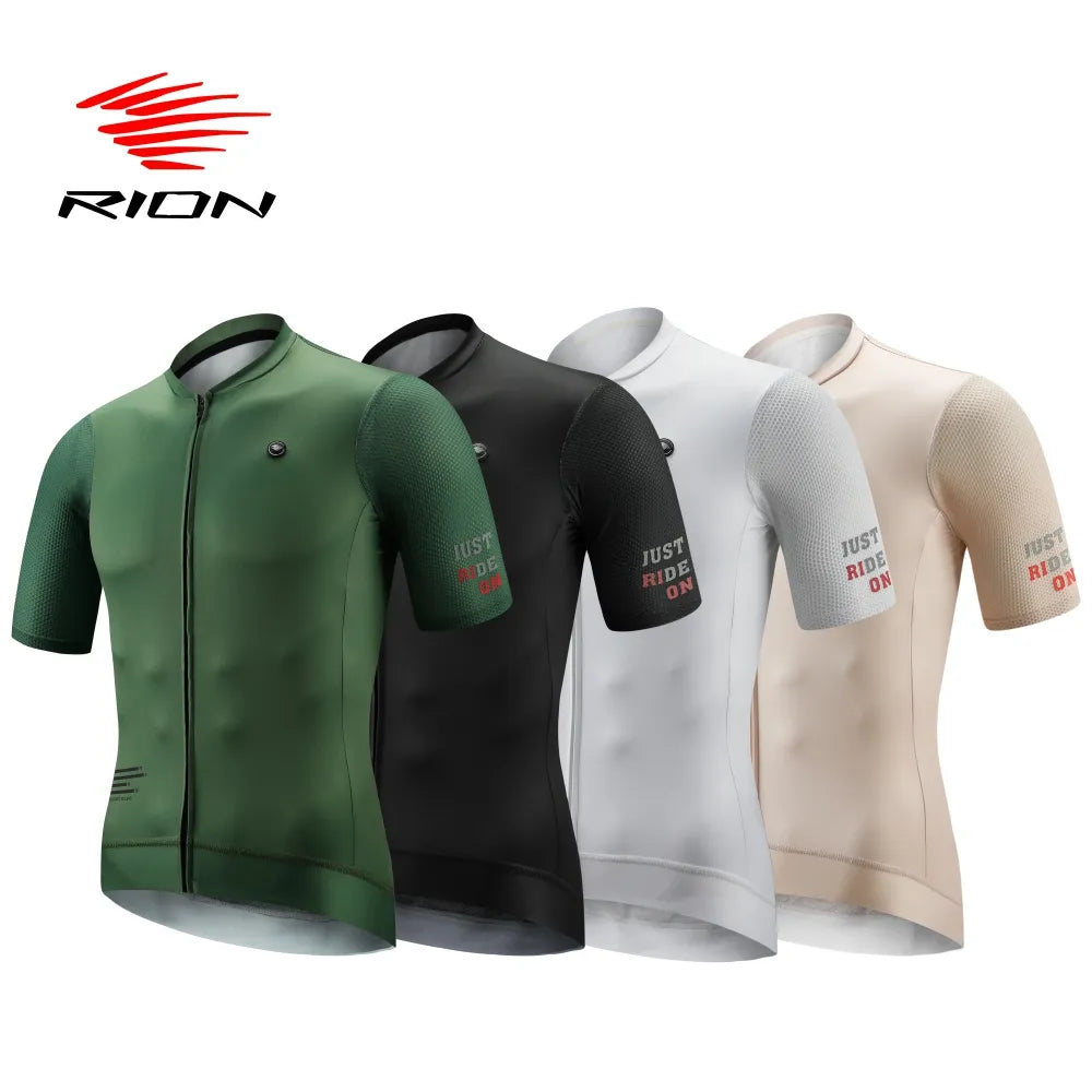 RION Men's Cycling Jersey MTB Mountain Bike Shirts Road Riding Bicycle Clothes Motocross Jumper Downhill Top Outdoors Sports Pro