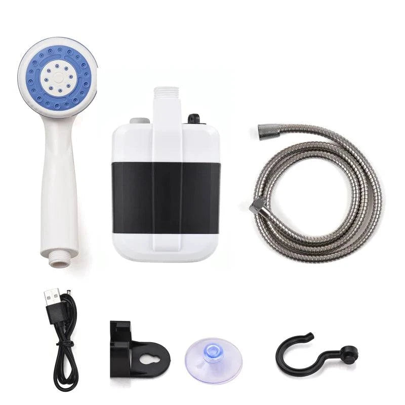 Portable Camping Shower Outdoor USB Rechargeable Electric Shower Pump for Camping Hiking Car Washing Gardening Pet Cleaning-WAYBIKER