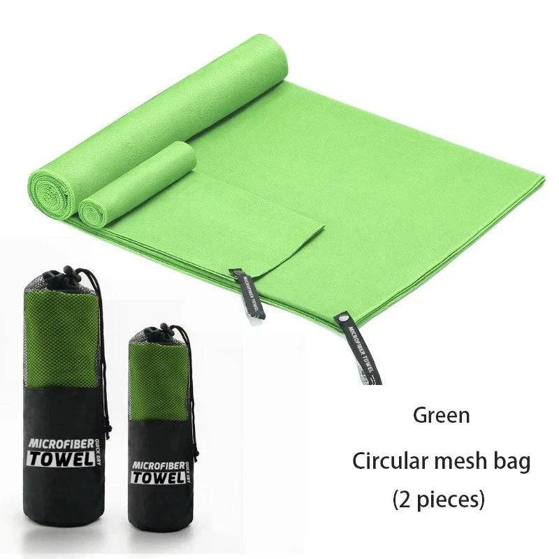 2 Pieces Of 80 X 40CM And 152 X 76CM Quick Drying Sports Towels, Swimming, Fitness, Camping, Running, Beach Towels-WAYBIKER