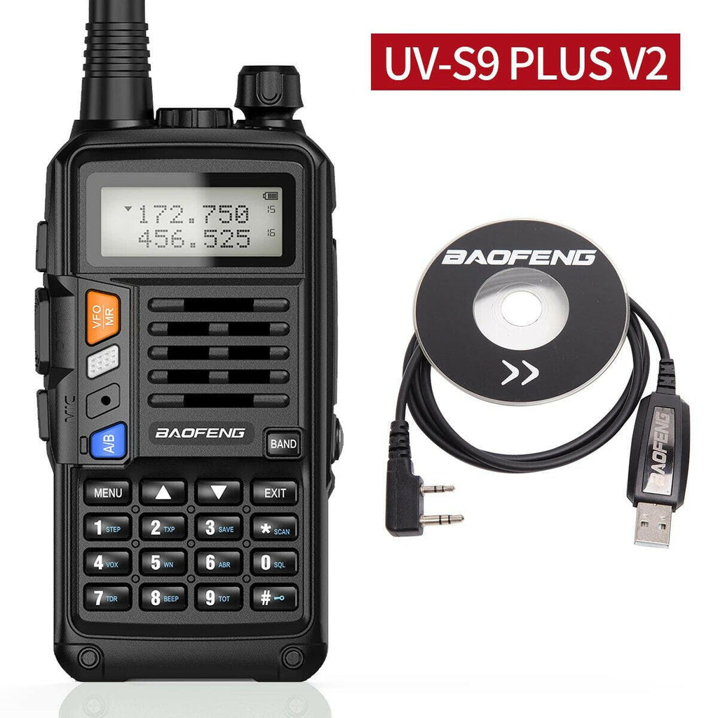 BAOFENG UV-S9 Plus V1 V2 Powerful Handheld UHF VHF Dual Band 16 KM Long Range Waterproof Walkie Talkie Ham UV-5R Two Way Radio-WAYBIKER