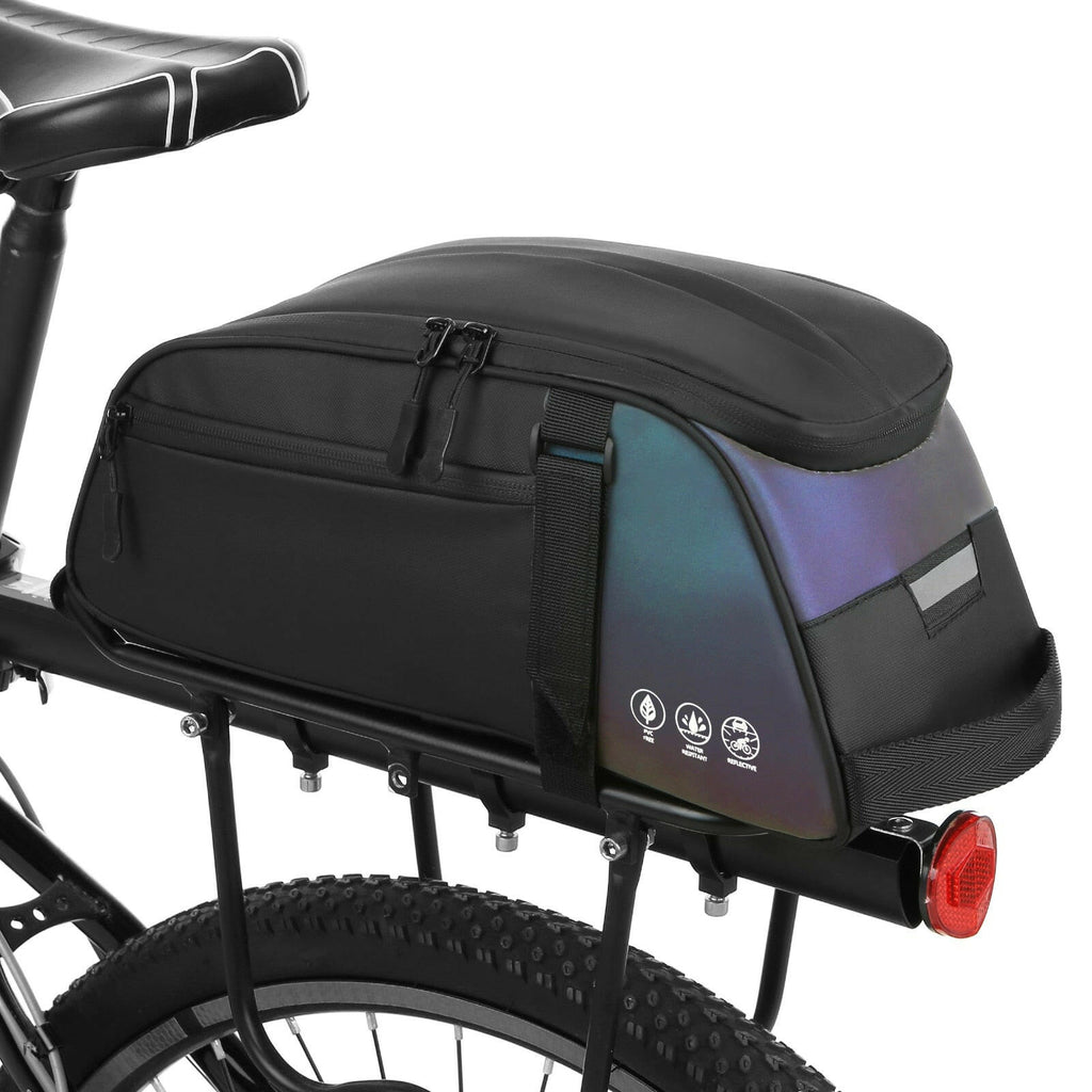 Waterproof Bike Rear Rack Bag Bicycle Carrier Cycling Rear Rack Should Bag PU Large Capacity MTB Mountain Bicycle bag-WAYBIKER