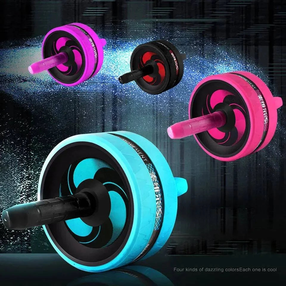 New Ab Roller&Jump Rope No Noise Abdominal Wheel Ab Roller with Mat For Arm Waist Leg Exercise Gym Fitness Equipment-WAYBIKER