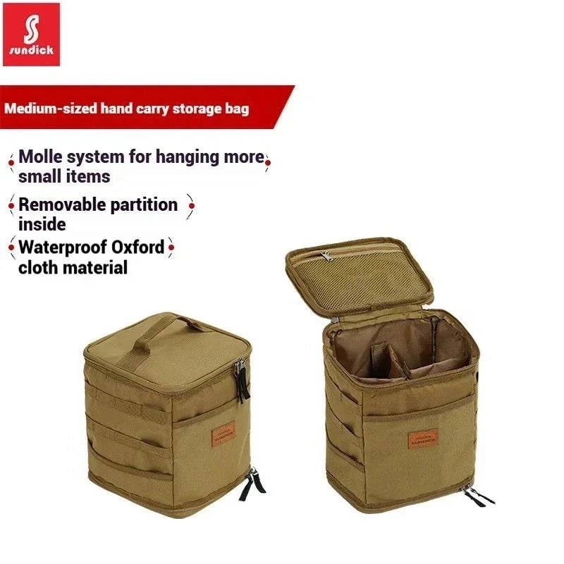 SUNDICK Outdoor Cookware Tableware Set Pot Gas Tank Anti-collision Picnic Bag Storage Bagpicnic Handbag Ice Pack Medium Size-WAYBIKER