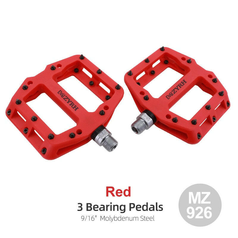 MZYRH Bicycle Pedal Anti-slip Ultralight Nylon MTB Mountain Bike Pedal Sealed Bearings Pedals Bicycle Accessories Parts