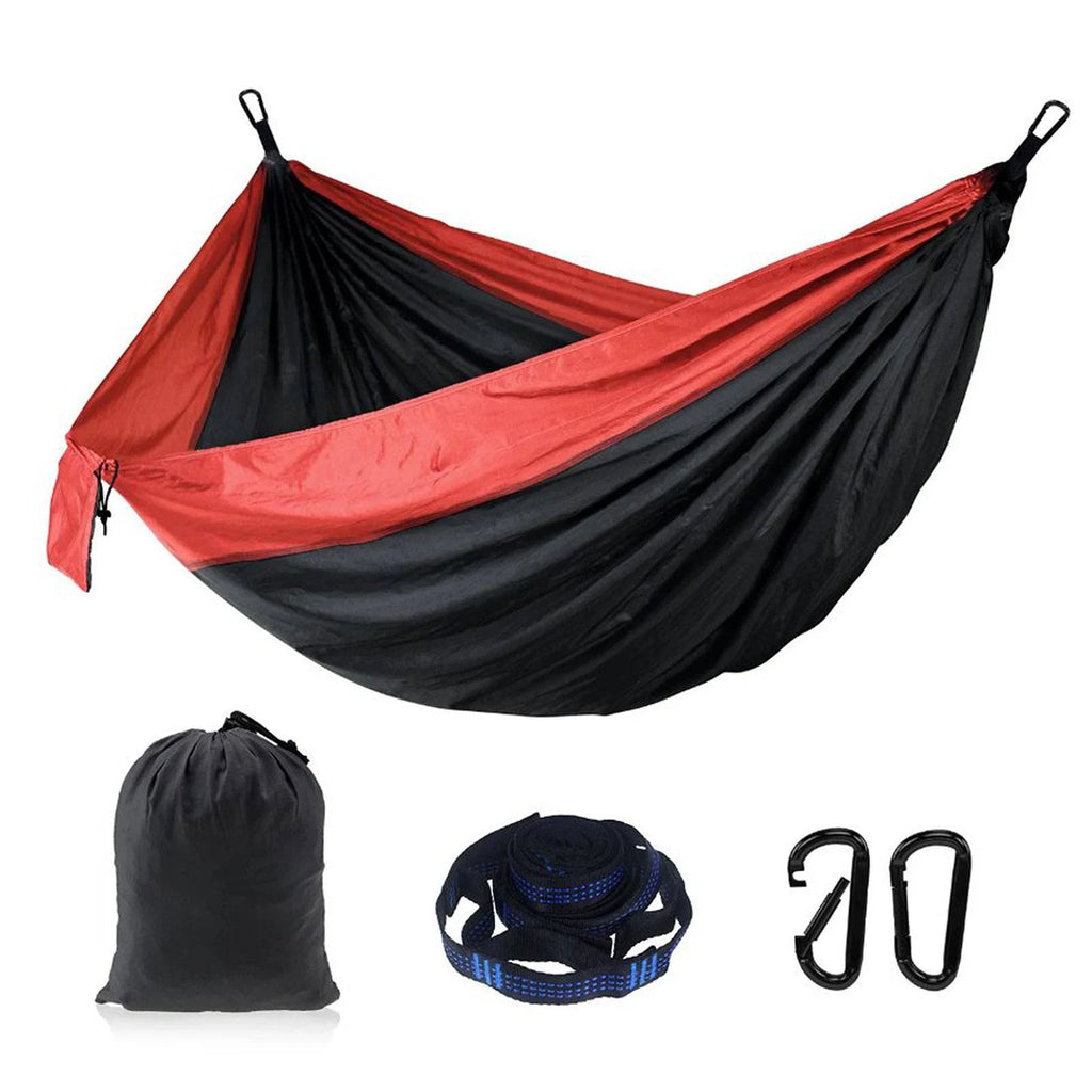 Camping Double Hammock for 2 Persons Portable Outdoor Extended Hammock for Hiking Backpacking Traveling Backyard 8.8' x 4.6'-WAYBIKER