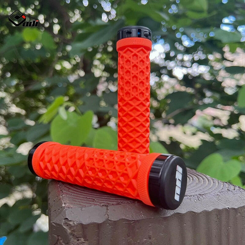 ODI Van Bicycle Handlebar Grips Lock-On Anti-slip Shock Absorption MTB Double Lock Ring for Retro Brompton BMX Folding Bike Grip-WAYBIKER