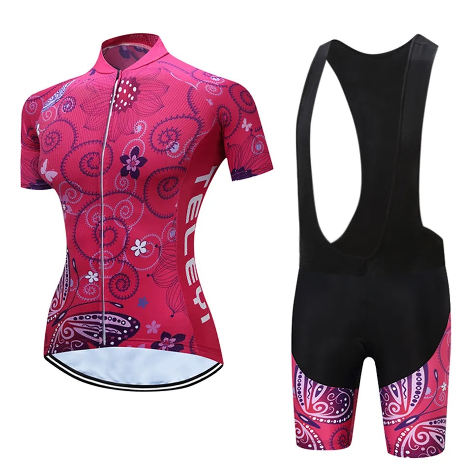 2023 Jersey Set Short Sleeve Cycling Clothes Riding Clothing Fashion Leisure Bike Wear Women MTB Women Breathable Quick-Dry-WAYBIKER