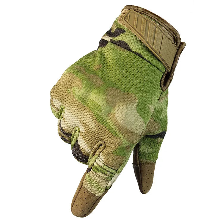 Men Women Multicam Tactical Gloves Antiskid Army Military Bicycle Airsoft Motorcycle Shoot Paintball Work Gear Camo Full Finger-WAYBIKER
