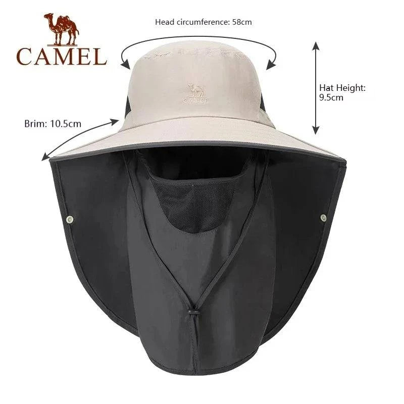 GOLDEN CAMEL Hats UV Protection All-in-One Wraparound Sun Protection Hat, Ideal for Hiking, Travel & Outdoor Adventures-WAYBIKER