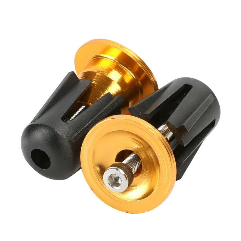 1 Pair Bicycle Handle Bar Cap End Plugs Aluminum Handlebar Stopper 6 Colors Handlebar Cap Plugs Bicycle Accessories-WAYBIKER