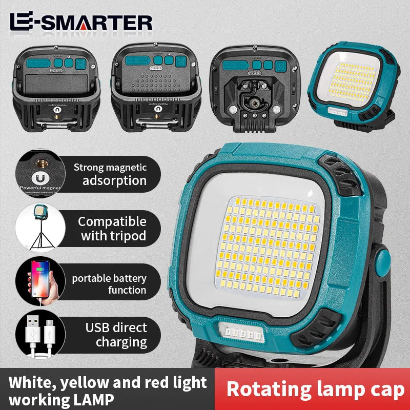 Portable LED Spotlight Lantern Strong Light Flashlight Outdoor Camping Fishing Emergency Rechargeable Magnetic Work Lamp W892-WAYBIKER