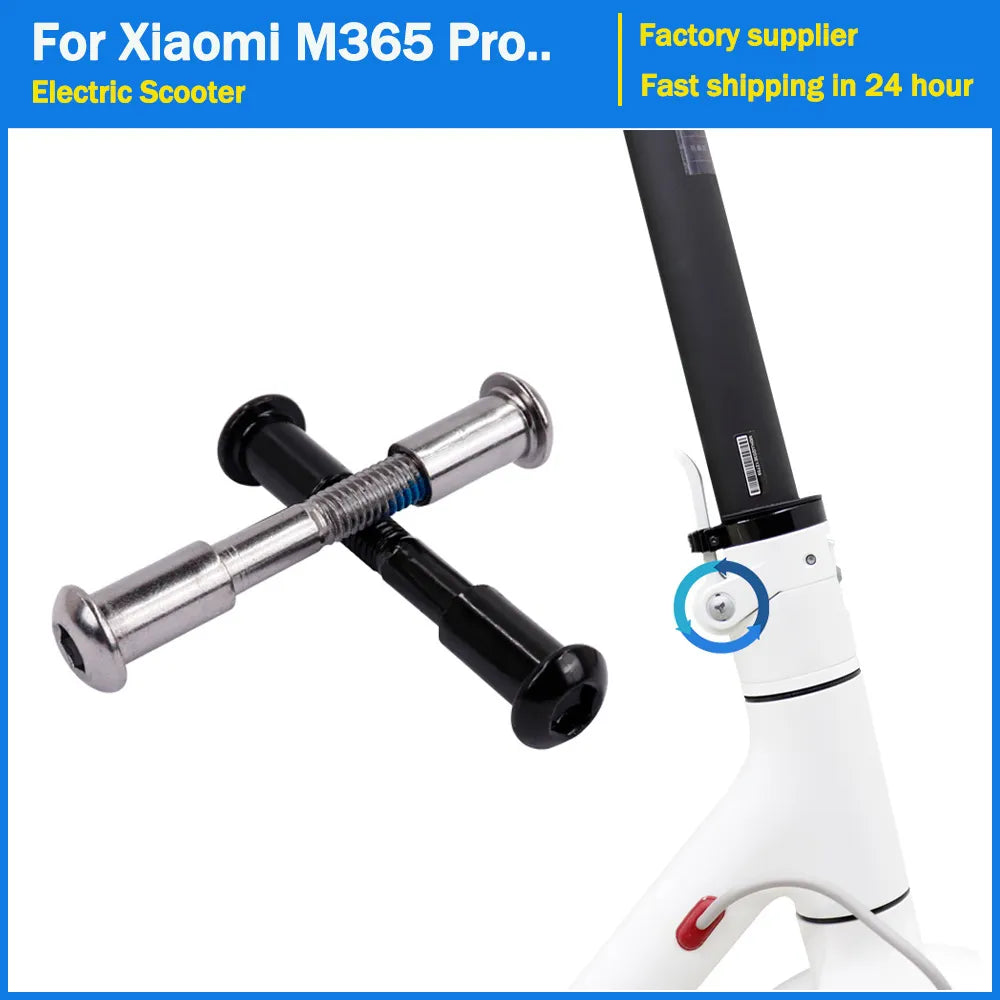For Xiaomi MIJIA M365 Scooter Parts pro Folding Pothook Hinge Bolt Repair Hardened Steel Lock Fixed Bolt Screw Folding Hook-WAYBIKER