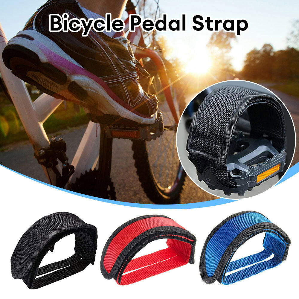 Anti-Slip Bicycle Pedal Strap Toe Clip Strap Belt Cycling Pedal Accessories Outdoor Self-adhesive Bike Pedal Tape Fixed Strap-WAYBIKER