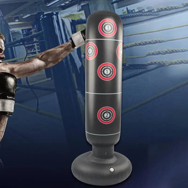 Inflatable Punching Bag PVC Boxing Bag Adults Kids Tumbler Sandbag Boxing Training Stress Relieving Sandbag-WAYBIKER