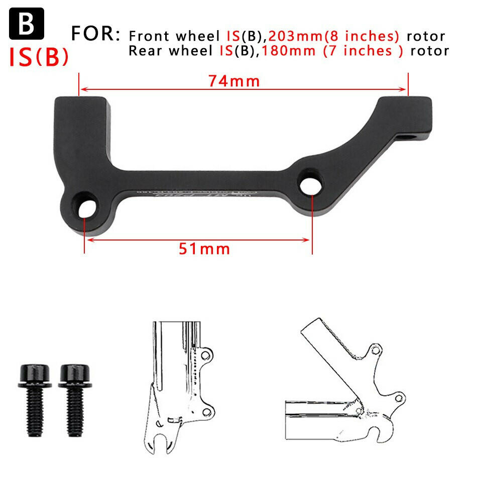 MTB 1pc Brake Disc Ultralight Bracket IS PM A B to PM Brake Disc Bracket Adapter For 140 160 180 203mm rotor-WAYBIKER