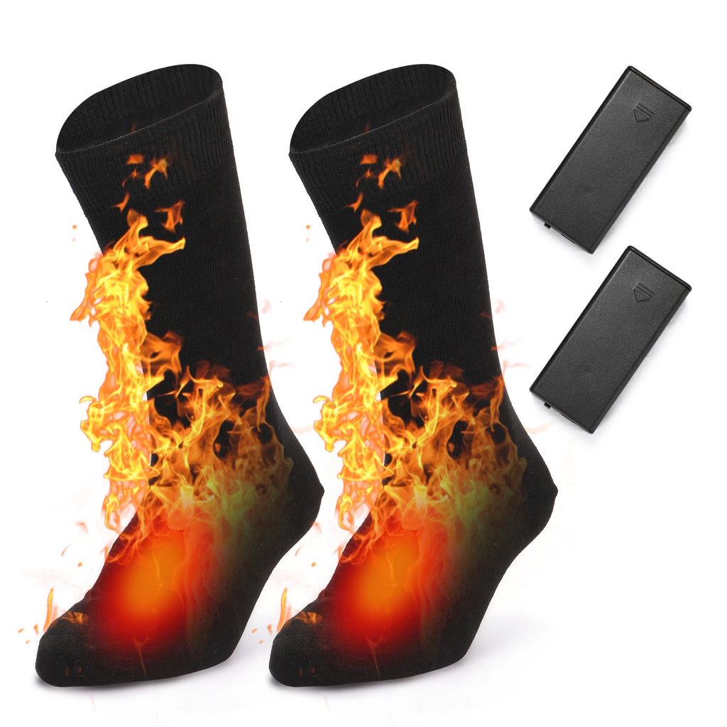 Electric Heated Socks Battery Powered Cold Weather Heat Socks for Men &Women Outdoor Camping Hiking Motorcycle Warm Winter Socks-WAYBIKER
