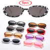 8pcs Cycling Sports Oval Sunglasses Women Vintage Brand Retro Black White Sun Glasses Classic Shades Female Oculos UV400-WAYBIKER