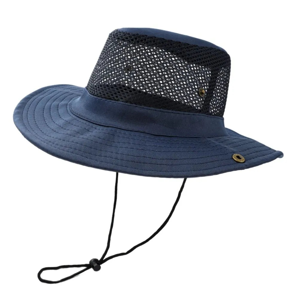 Outdoor Breathable Mesh Camouflage Bucket Hat Sun Protection Hunting Fishing Hiking Cap-WAYBIKER