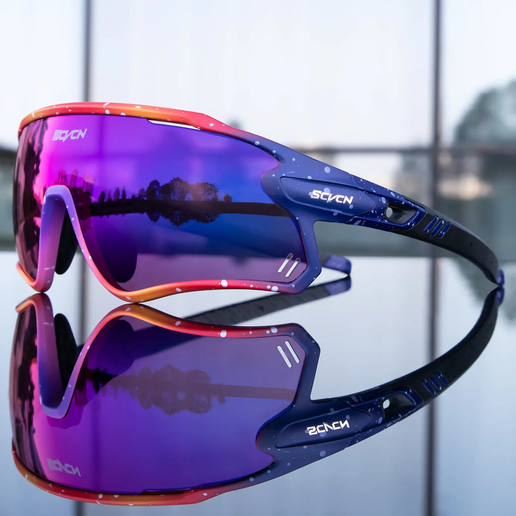 SCVCN Sports Sunglasses Cycling Glasses Mountain Bike Goggles Men Baseball Eyewear Bicycle Glasses for Outdoor Sports-WAYBIKER