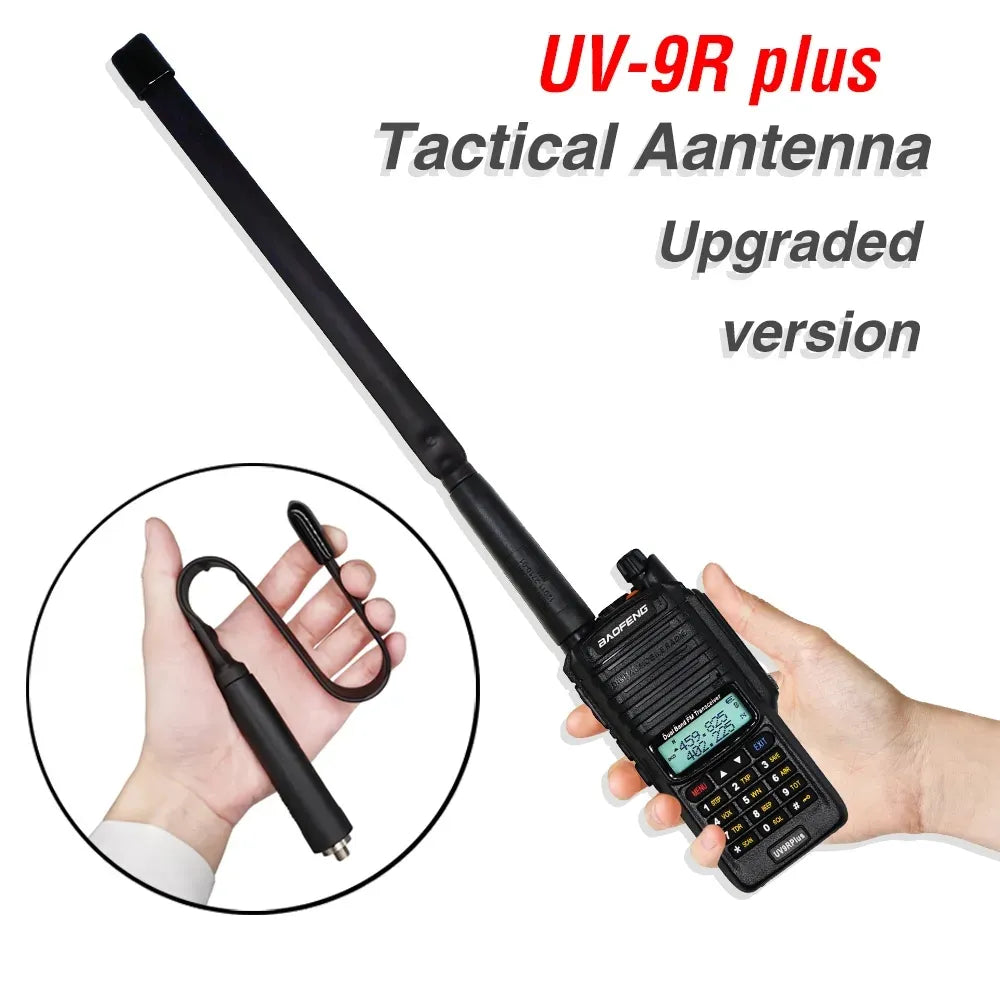 33CM CS Tactical Antenna Foldable SMA-Female Dual Band VHF UHF For Baofeng Walkie Talkie UV-9R Plus uv-9r UV9R Two Way Radio-WAYBIKER