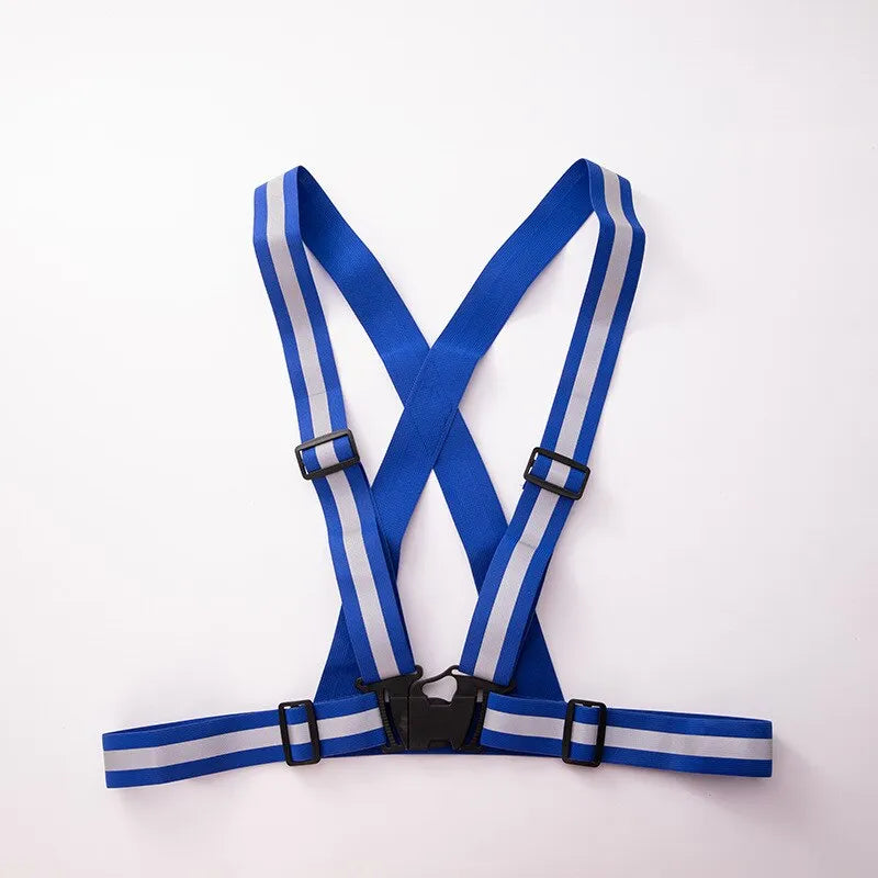 High Gloss Reflective Harness For Night Run Cycling Reflective Harness Elastic Elastic Belt For Sanitation Construction Reflecti-WAYBIKER