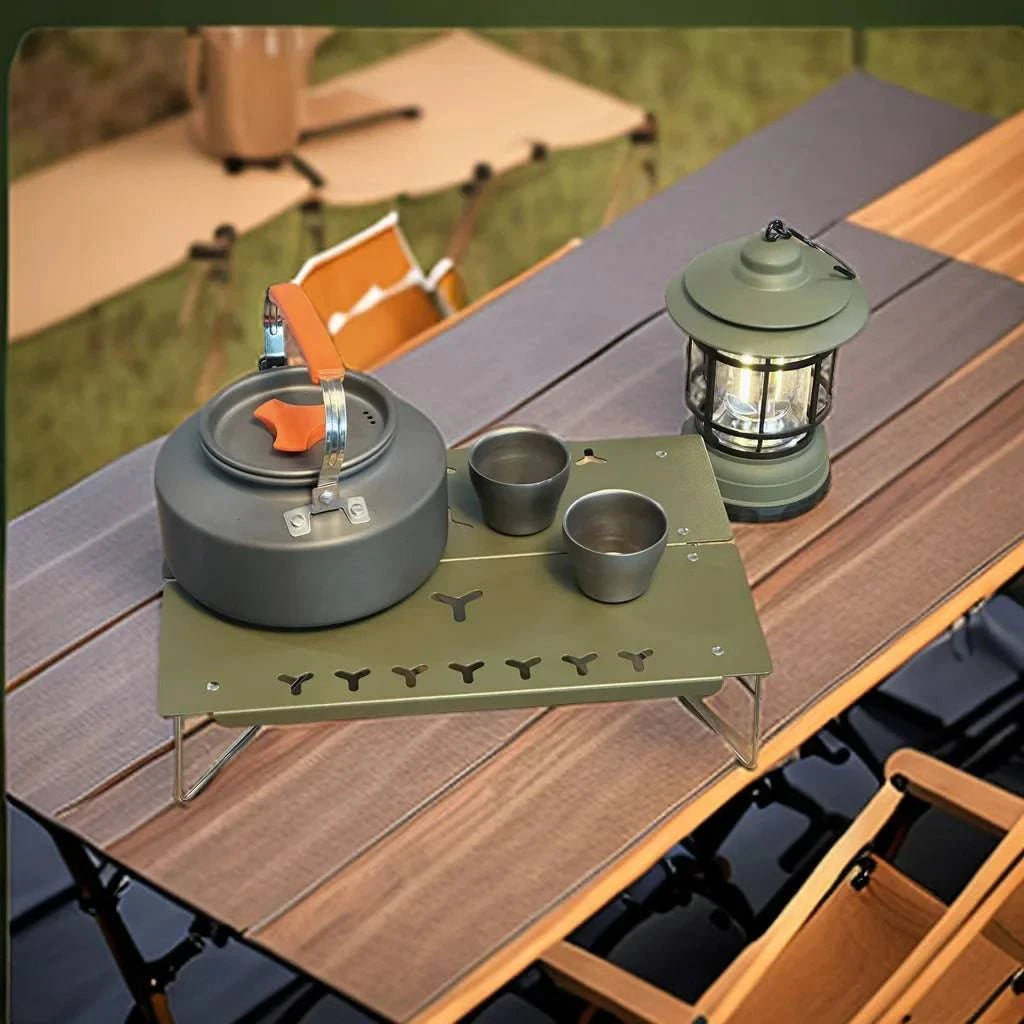 Outdoor Portable Folding Table Quick Open Mini Outdoor Folding Table Tactical Table Quick Open Aluminum Alloy Table-WAYBIKER