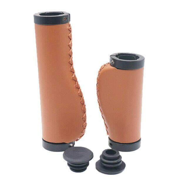 Mtb Grips PU Leather Bicycle Handlebar Sleeve Accessories Modified Bicycle Handlebar Sleeve with Handlebar Road Bicycle Grip-WAYBIKER