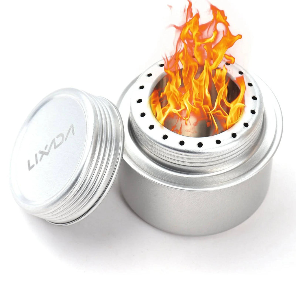 Mini Aluminum Alloy Alcohol Stove with Cross Stand for Outdoor Camping Hiking Backpacking-WAYBIKER