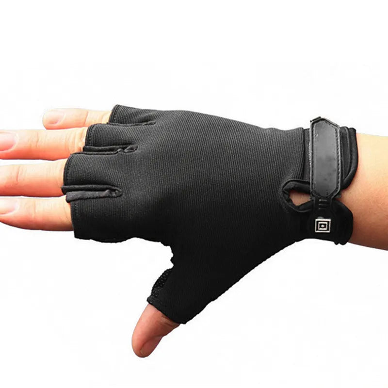 Outdoor Half-finger Gloves Anti-slip Cycling Fitness Gloves for Men Women Breathable Bicycle Weightlifting Gloves Gym Home-WAYBIKER