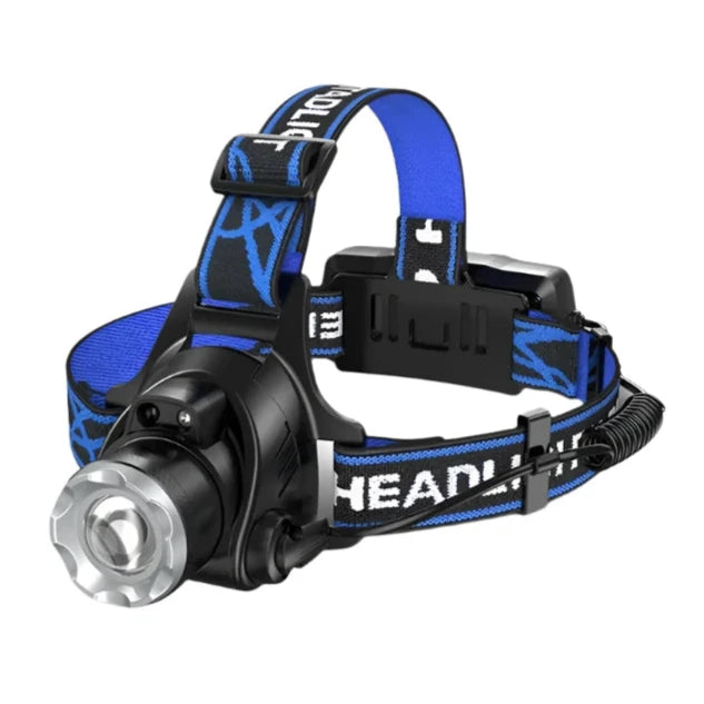 High power LED Headlamp Fishing Headlight 3 Modes Zoomable Waterproof Super bright camping light Powered by 2x18650 batteries-WAYBIKER