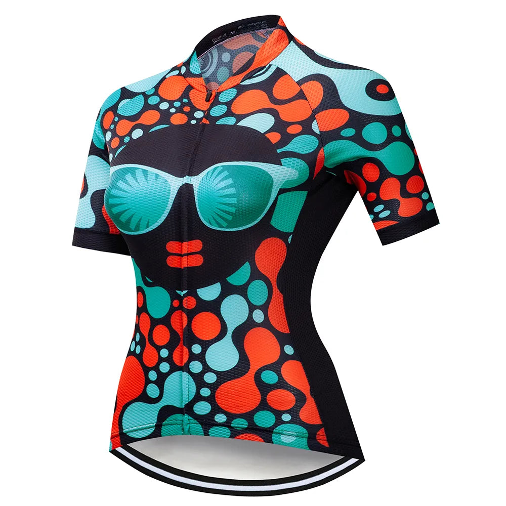 Cycling Clothing 2023 VENDULL Women Cycling Jersey Tops Summer Racing Short Sleeve MTB Bike Jersey Shirt Ropa Ciclismo Maillot-WAYBIKER