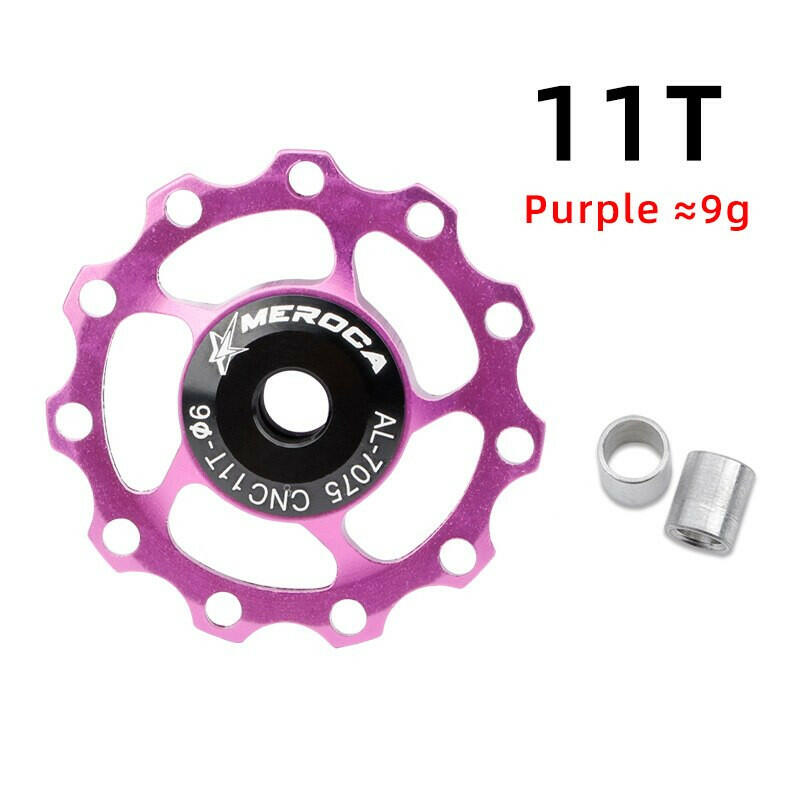 Metal Bearings MTB Road Bike Meroca Guide Pulleys 11T 13T Sealed Bearing 7/8/9/10 Speed Rear Derailleur Pulley Jockey Wheel-WAYBIKER