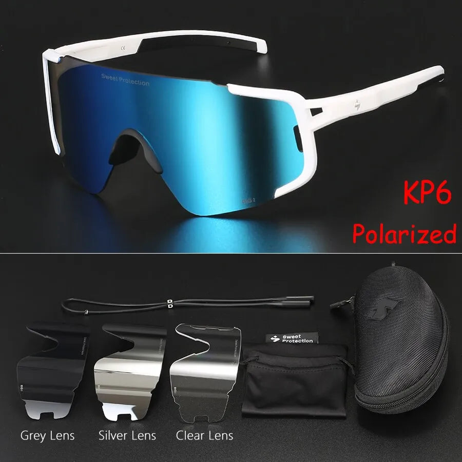 Sweet Protection 2022 Polarized Cycling Sunglasses Sports Photochromic MTB Road Bike Glasses Marathon 4 Lens Running Glasses-WAYBIKER