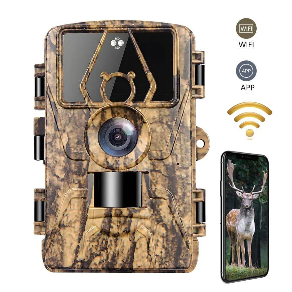 Trail Cam with 8K Video 60MP Images Night Vision Motion Activated Wildlife Camera for Hunting Surveillance & Security Cameras-WAYBIKER